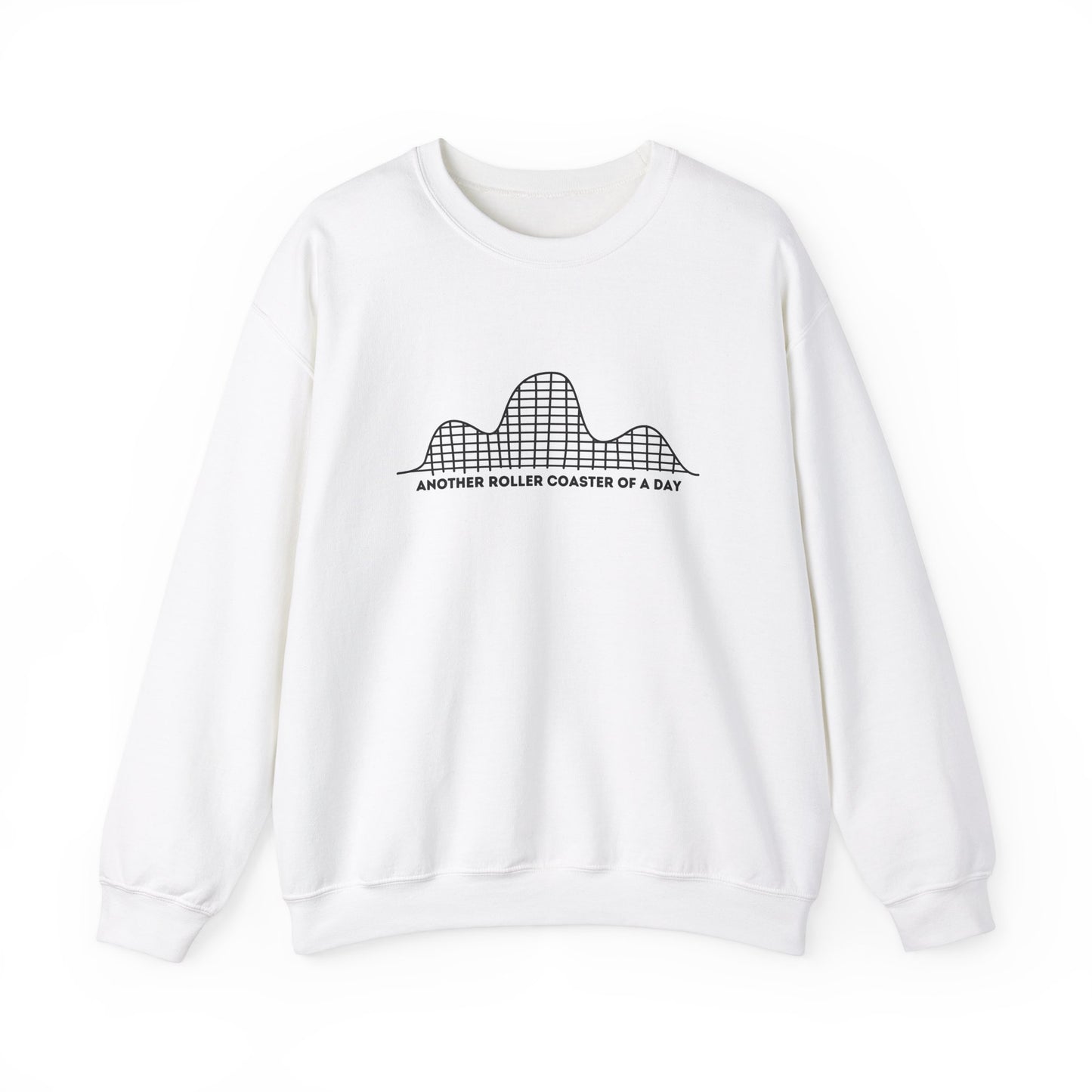 Another Roller Coaster of a Day Crewneck Sweatshirt - Comfortable Unisex Sweatshirt for Theme Park Lovers