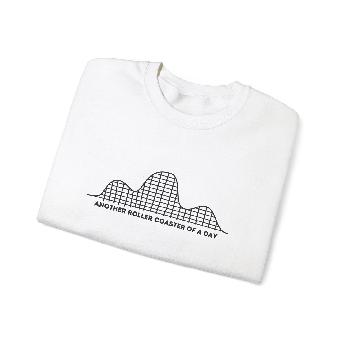 Another Roller Coaster of a Day Crewneck Sweatshirt - Comfortable Unisex Sweatshirt for Theme Park Lovers