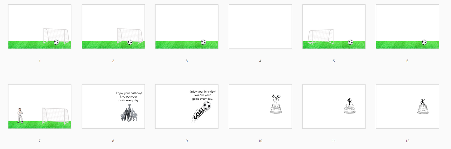 Happy Birthday Greeting Card for Soccer Player or Coach (Various Versions)