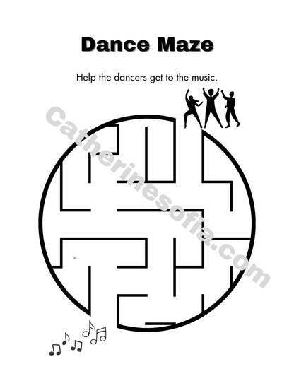 Dance Activity Pages (Word Search