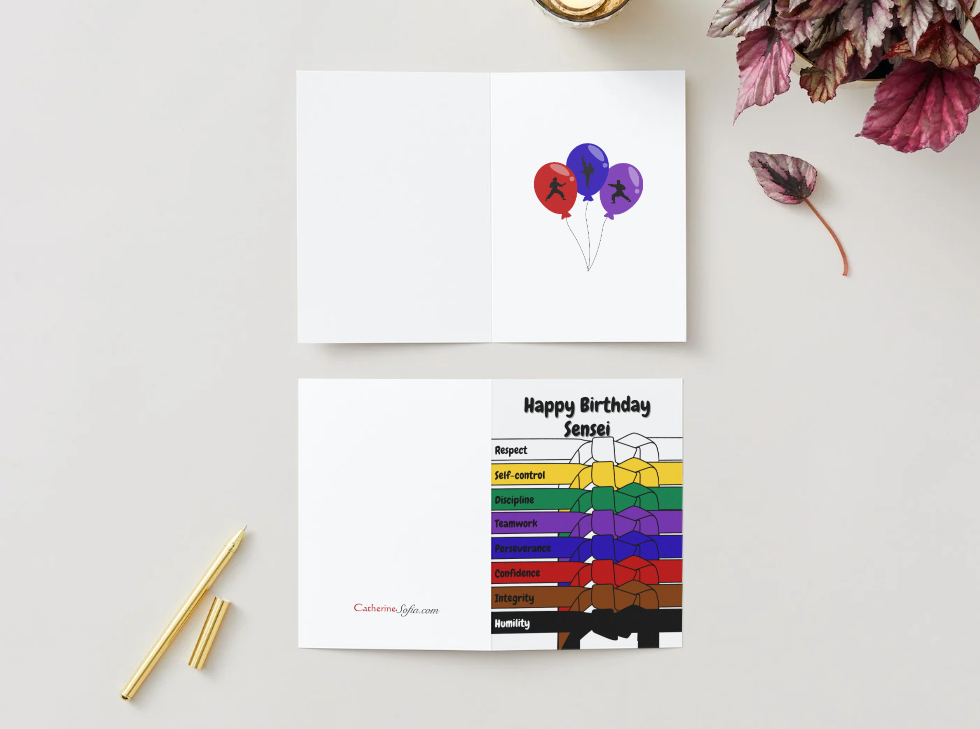 Happy Birthday Card - Karate (Multiple Versions)