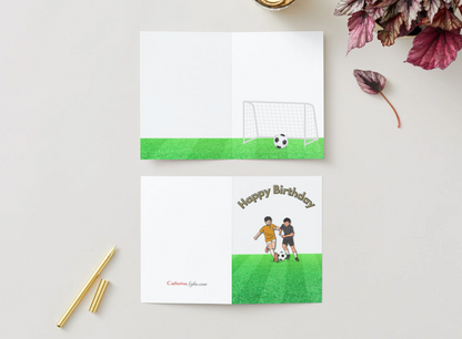 Happy Birthday Greeting Card for Soccer Player or Coach (Various Versions)