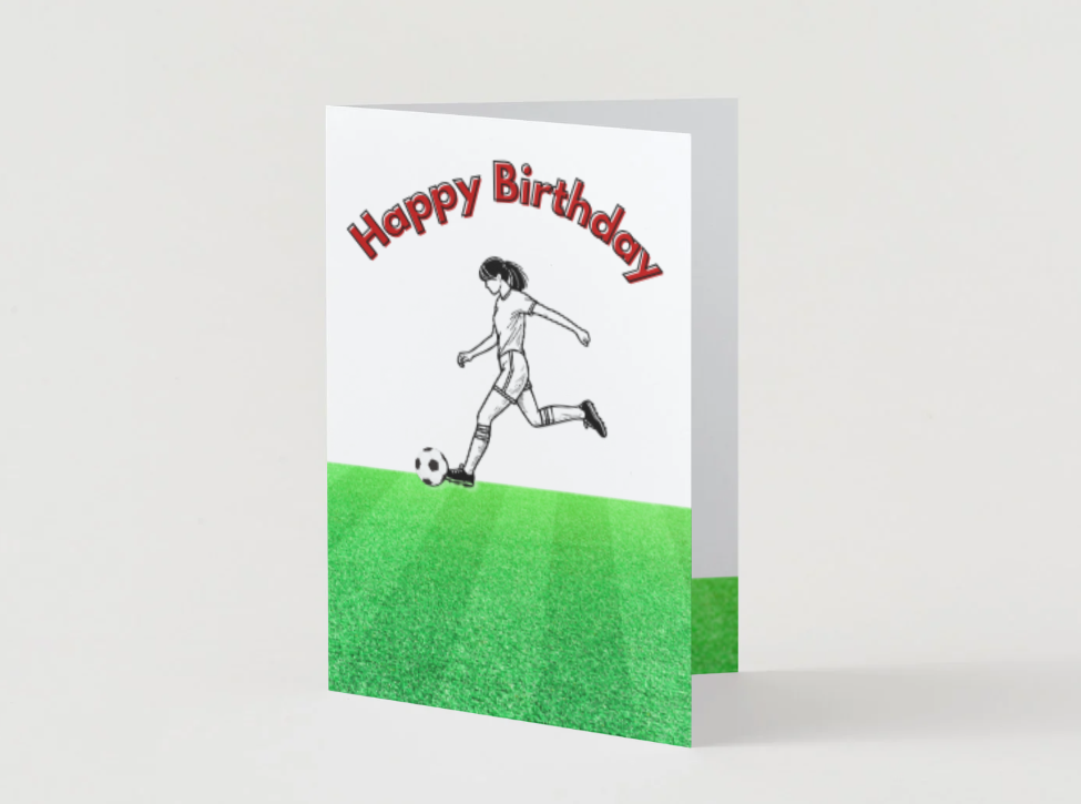Happy Birthday Greeting Card for Soccer Player or Coach (Various Versions)