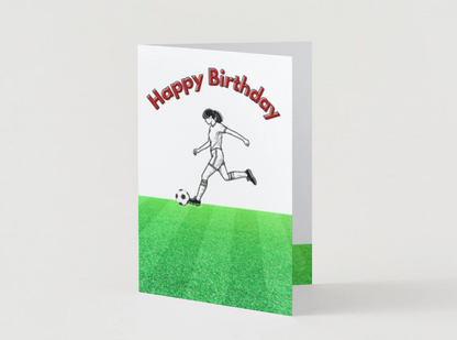 Happy Birthday Greeting Card for Soccer Player or Coach (Various Versions)