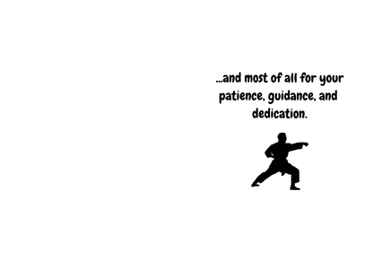 Thank You Sensei (Karate) Digital Card