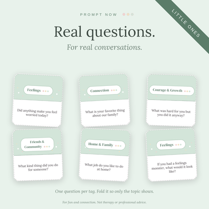 Prompt Now: Conversations with Little Ones (Ages 4–7) | Printable Conversation Tags